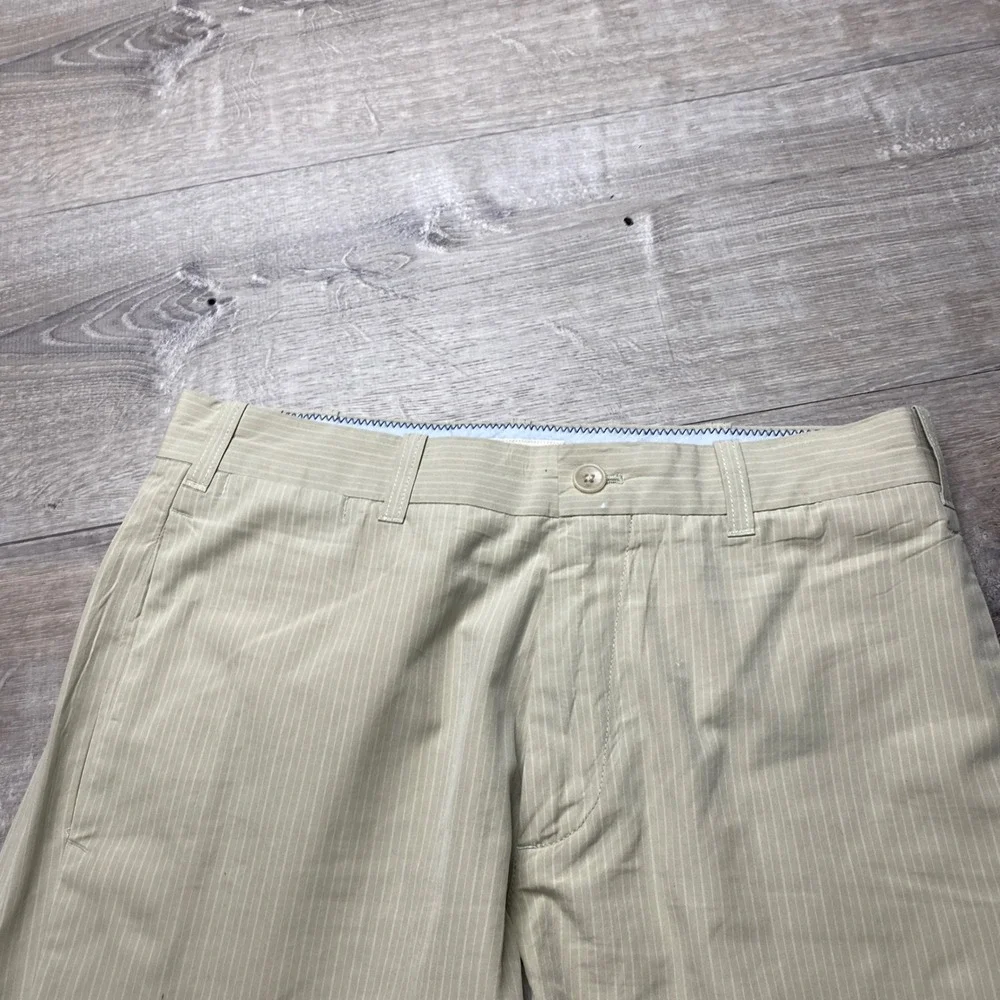 Banana Republic Pants Mens‎ 32x32 Tan Pinstripe Straight Leg Dress Trousers